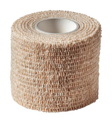 Applying natural fiber bandages for wound care home health tips practical advice isolated on transparent background