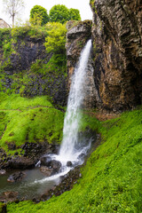 Salins Waterfall, falling from an ancient lava flow