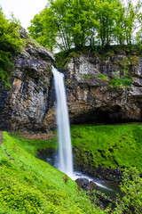 Salins Waterfall, falling from an ancient lava flow
