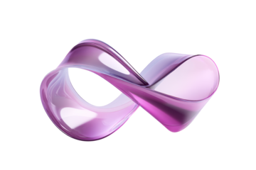 Elegant transparent infinity sculpture with smooth curves