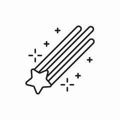 shooting star glow icon sign vector