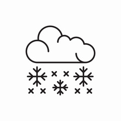 snow cloud precipitation snowflakes icon sign vector