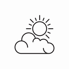 sun cloud day icon sign vector