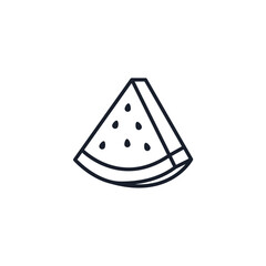Watermelon Icon Vector Illustration. Refreshing Summer Fruit Symbol for Branding, Healthy Snacks, and Summer Designs