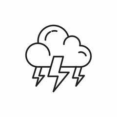 thunderstorm cloud lightning icon sign vector