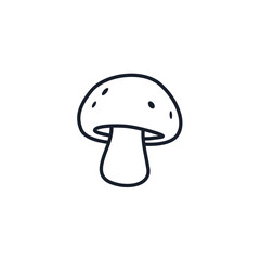 Mushroom Icon Vector Illustration. Organic Fungi Symbol for Nature Branding, Healthy Food, and Forest Designs