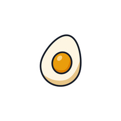 Egg Icon Vector Illustration. Organic Protein Symbol for Breakfast Branding and Healthy Food
