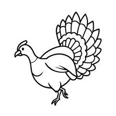 flying turkey outline