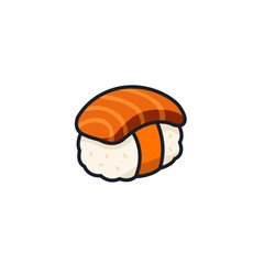 Sushi Icon Vector Illustration. Japanese Cuisine Symbol for Restaurant Branding and Healthy Food Designs
