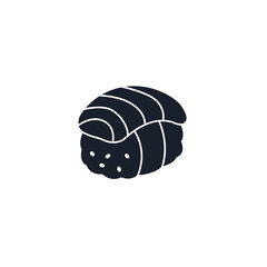 Sushi Icon Vector Illustration. Japanese Cuisine Symbol for Restaurant Branding and Healthy Food Designs