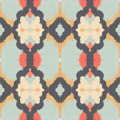 Hand painted abstract tribal seamless pattern 