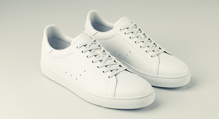 white blank shoes ready for mockup