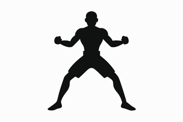 muscular superhero silhouette, dramatic lighting, dynamic pose, high contrast, cinematic composition, power and strength
