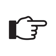 Gestures Of Human Hands, Pointing Towards The Right Icon In Trendy Design Vector Eps 10