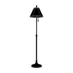 Obraz premium Floor Lamp Stand silhouette vector