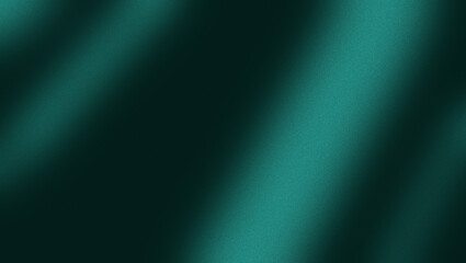 Abstract Dark Teal Green Background with Grainy Texture and Soft Diagonal Light Streaks