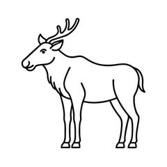 Fototapeta premium minimalist female moose line art
