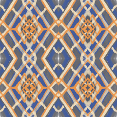 Hand painted abstract tribal seamless pattern 