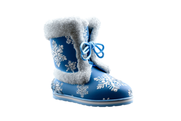 Warm and cozy snow boots with snowflake patterns for winter wear