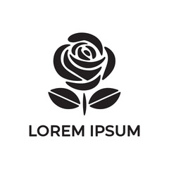 Rose Silhouette Design Vector