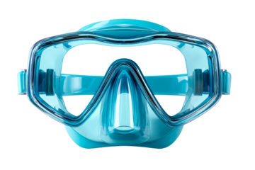 Bright blue snorkeling mask designed for underwater exploration