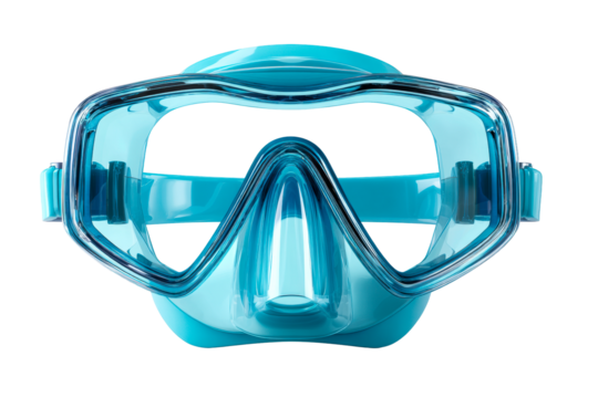 Bright blue snorkeling mask designed for underwater exploration