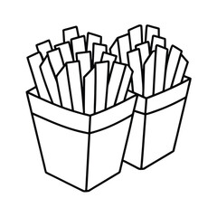 french fries vector illustration