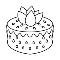 strawberry cake coloring page