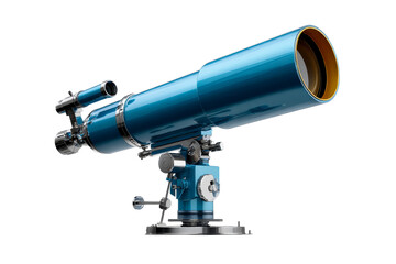 Optical telescope with a striking blue finish for stargazing