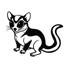 stylized sugar glider with sunglasses