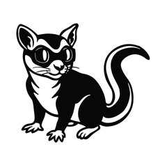 stylized sugar glider with sunglasses
