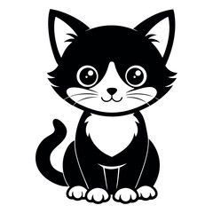 Adorable Cartoon Cat Graphic Design