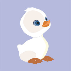 Cute baby Duck cartoon character