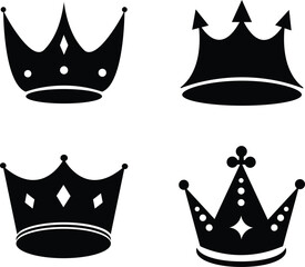 set of crowns vector