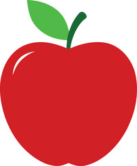 red apple isolated on white