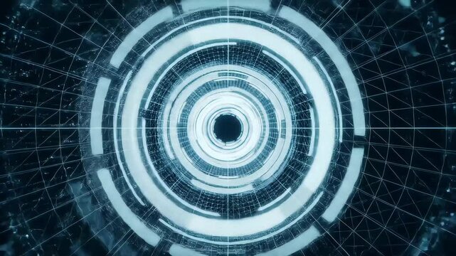 Abstract digital design with concentric circles