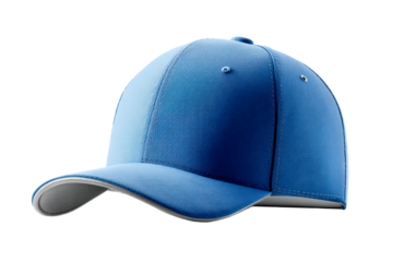 Bright blue cap with sleek design for casual outings and sports