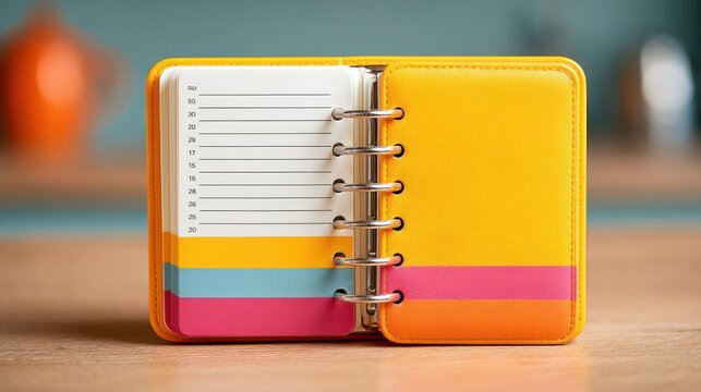 Organized planner laid out for daily meal prep and schedule
