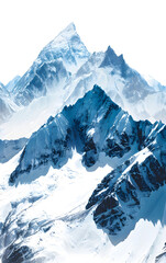 Majestic snow-capped mountain peak against a clear sky, perfect for nature and travel themes.