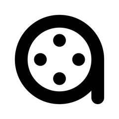 Fototapeta premium Film strip symbolizing video icon perfect for media content display.