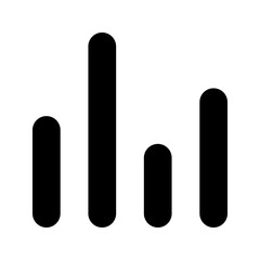 Bars symbolizing equalizer icon perfect for audio player control.
