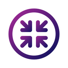 Obraz premium Square with inward arrows symbolizing minimize icon perfect for window management.