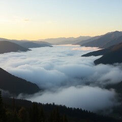 Obraz premium sunrise in the mountains