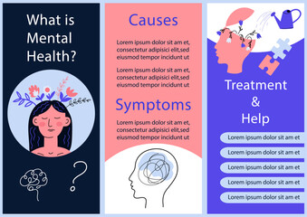 Trifold brochure for Mental Health Day, 