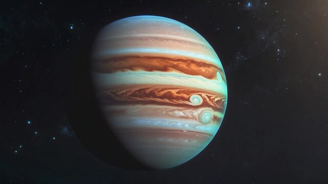Ai's Space View of Jupiter with Elements Provided by Ai