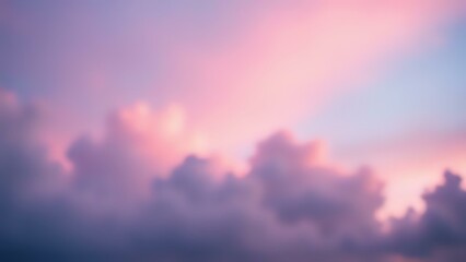 Obraz premium A smooth blur of twilight sky clouds in muted violet and pale pink. Mysterious and soothing, ideal for contemplative or romantic designs