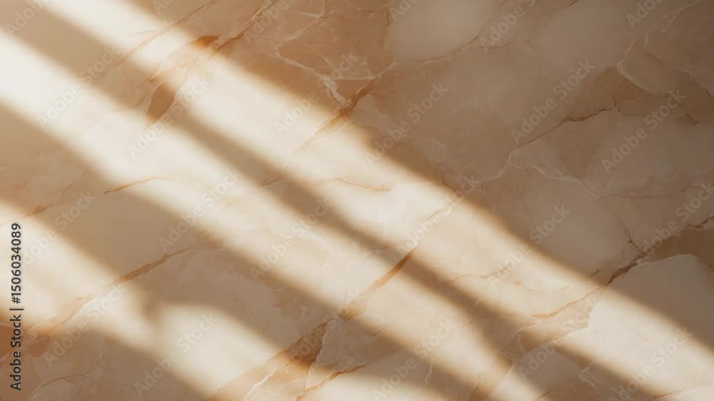 Aufkleber elegant peach marble texture with soft veining, illuminated by gentle light creating delicate shadow