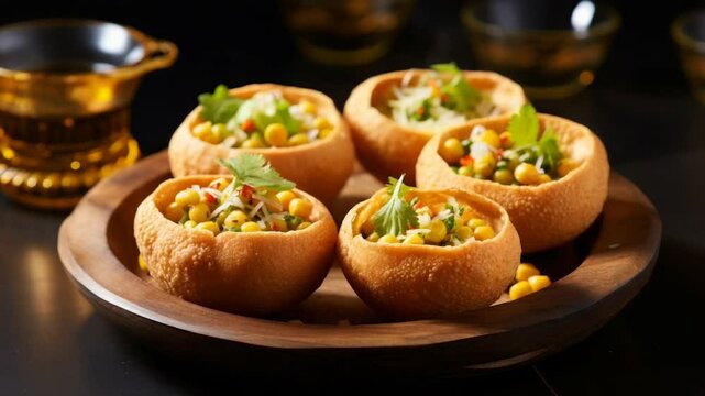 Elegant Closeup of Pani Puri