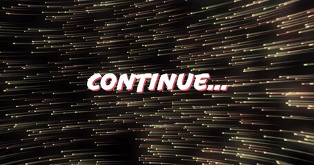 Zooming into white-red 3D CONTINUE - Powered by Adobe