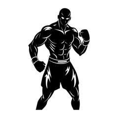 Boxer Silhouette vector illustration